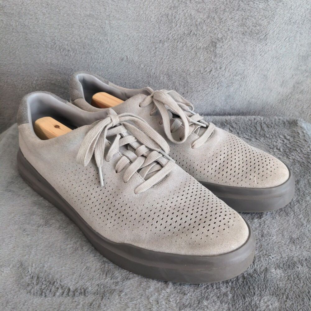 Cole Haan Grandpro Rally Laser Cut Sneaker Men's 13M Gray Suede Shoes